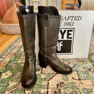 Frye Women's charcoal Leather Heeled Boots